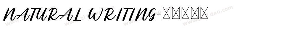 NATURAL WRITING字体转换